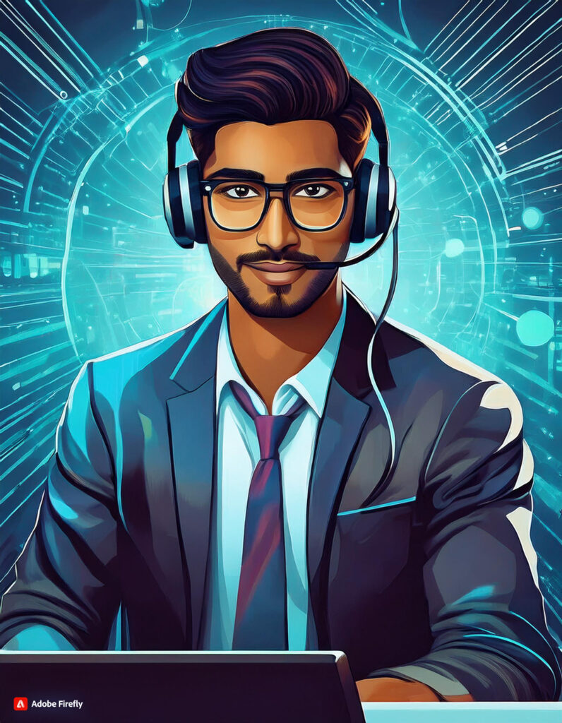 Firefly Computer operator working with web background 74230 (1)